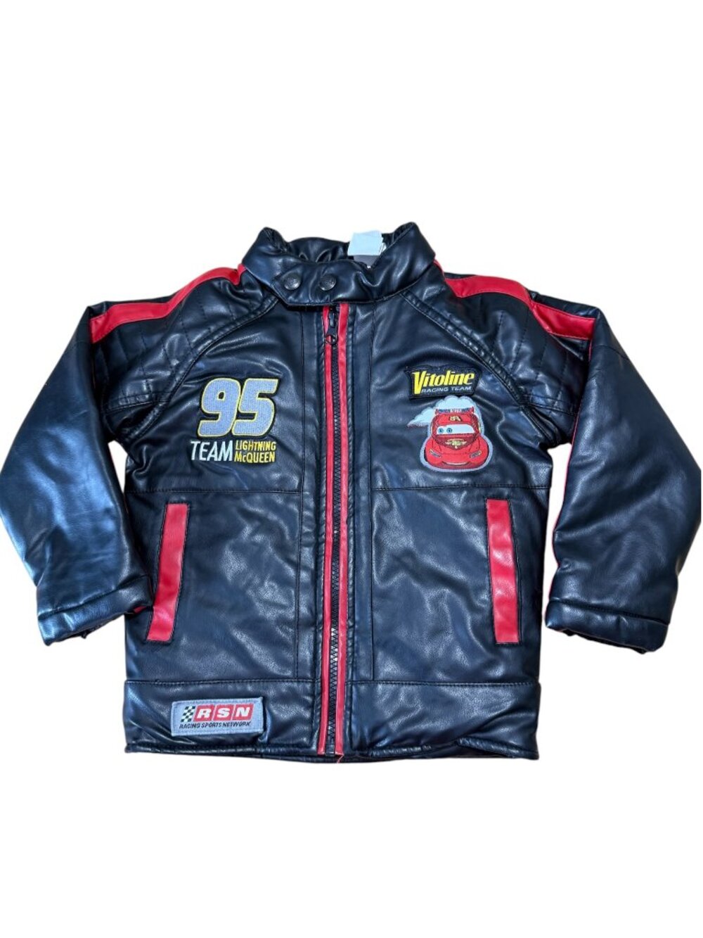 Disney Cars Lightning McQueen Faux Leather Racing Jacket 4T